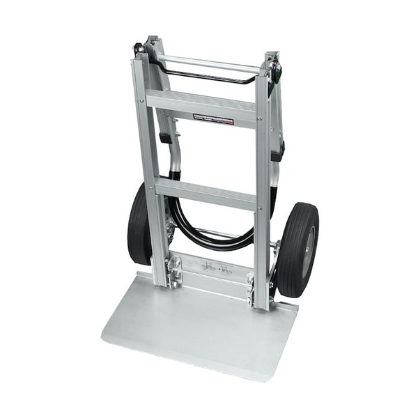Collapsed Aluminum Hand Truck with Hard Rubber Wheels